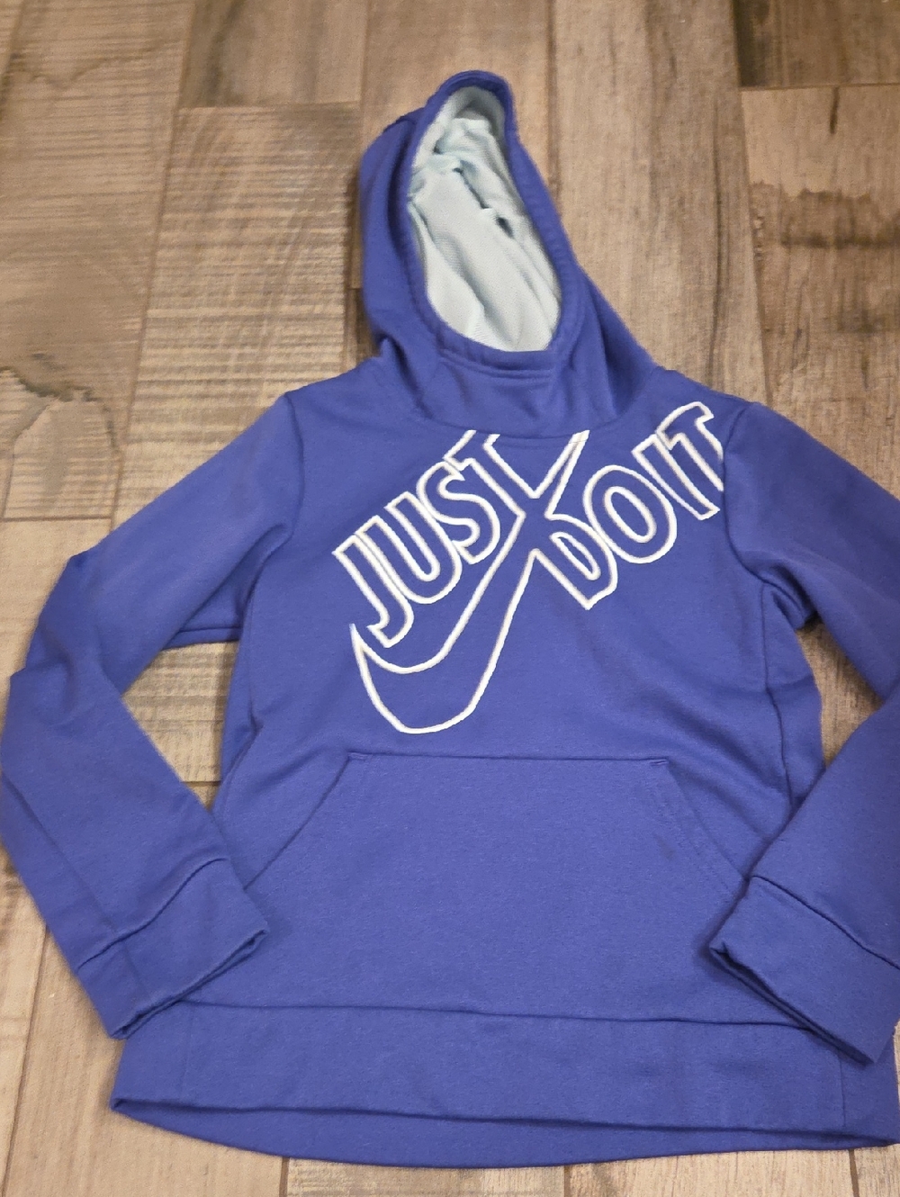 Nike Kids Blue-Purple 'Just Do It' Pullover Hoodie